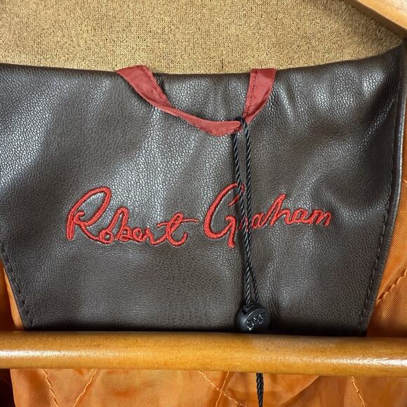 New Mens Robert Graham Gentleman Suede Cargo Field Jacket Coat Cognac SZ M $328 - Picture 5 of 10